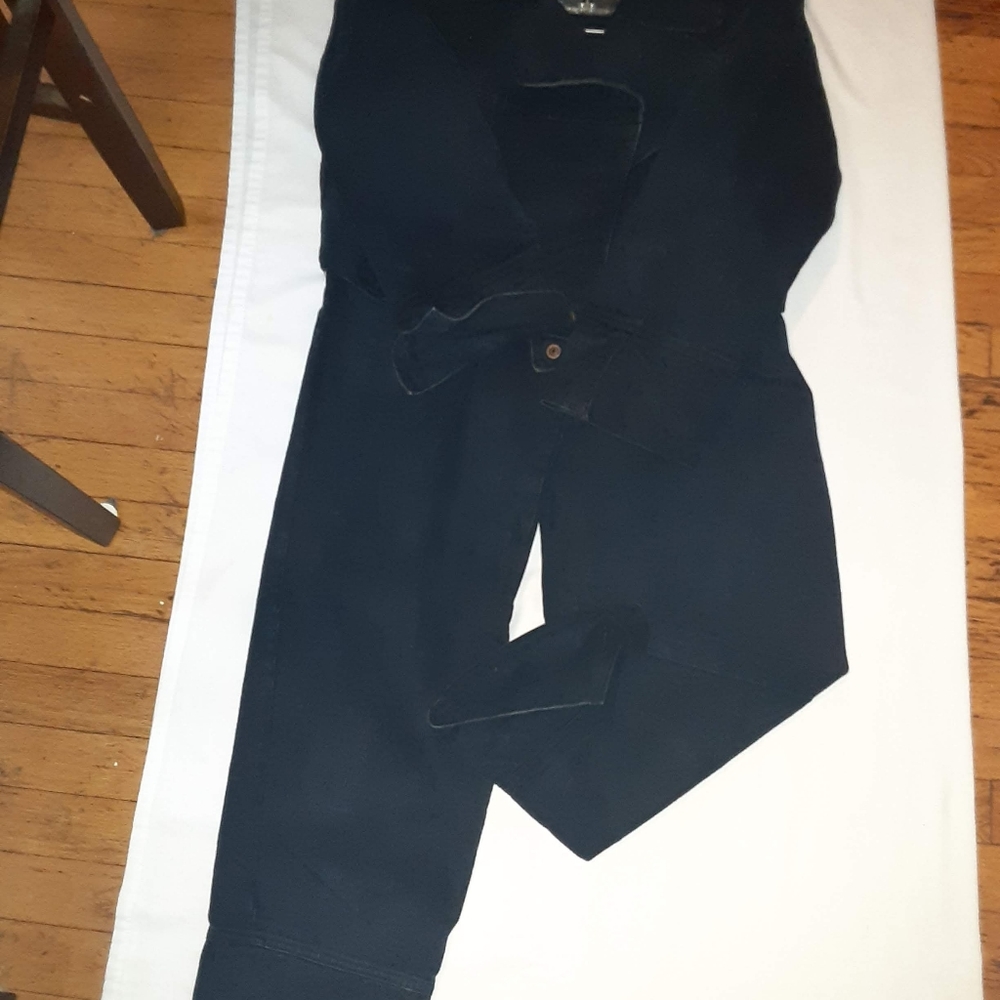 Jan Barboglio, 2-Piece Jacket/Pants, Dark Navy Blue Pant Suit